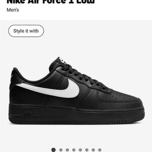 Nike Air Force 1 Low Black and White Sneakers